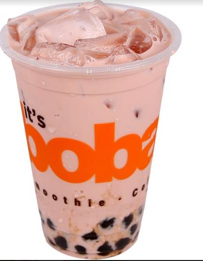 Order Strawberry Milk Tea food online from Boba Time store, La Palma on bringmethat.com
