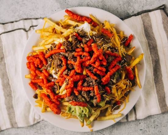 Order Asada Hot Cheetos Fries food online from Betos Mexican Restaurant store, Salt Lake City on bringmethat.com