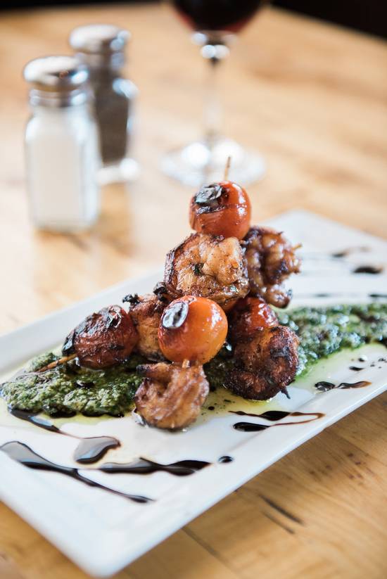 Order Marinated Shrimp Skewers food online from The Haven Pizzeria store, San Diego on bringmethat.com