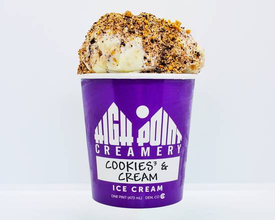 Order Cookies³ and Cream (Pint) food online from High Point Creamery store, Denver on bringmethat.com