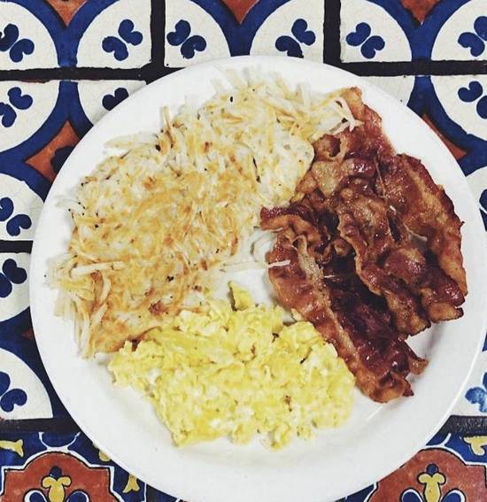 Order Short stack with 2 large eggs, smoked sausage or ham food online from Stadium Diner store, Miami Gardens on bringmethat.com