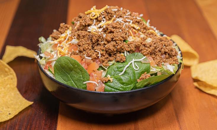 Order Ground Beef Salad (Chips Included) food online from Xochimex Cantina Grill store, Miami on bringmethat.com