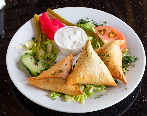 Order Sambousek with Veggie and Potatoes food online from Oasis Lebanese Cuisine store, Hillsboro on bringmethat.com