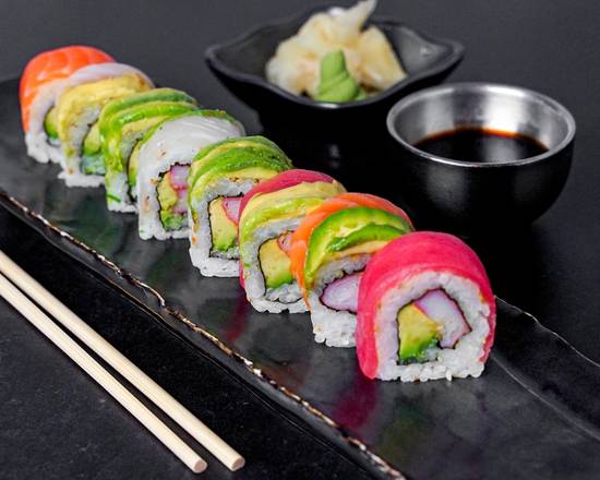 Order Rainbow Roll food online from Sushiato store, Miami on bringmethat.com