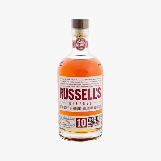 Order Russell's Reserve Kentucky Straight 10yr Bourbon Whiskey food online from Fine Wine & Spirits Warehouse store, Tampa on bringmethat.com
