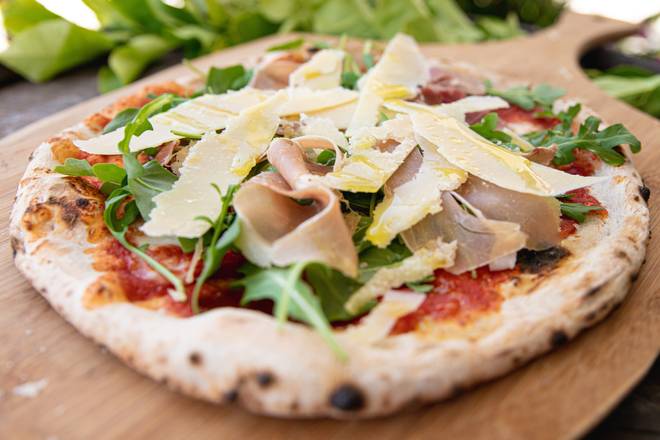 Order Prociutto Arugula Pizza food online from Cucina Caprese Pizzeria store, San Diego on bringmethat.com