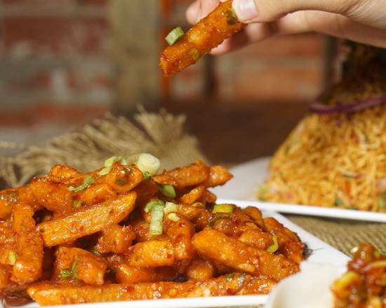 Order Crispy Chili Potatoes food online from Inchin Bamboo Garden store, San Ramon on bringmethat.com