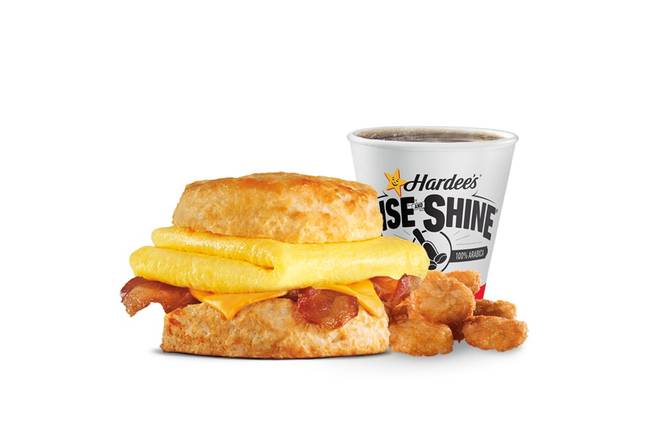 Order Bacon Egg & Cheese Biscuit Combo food online from Hardee store, Cabot on bringmethat.com