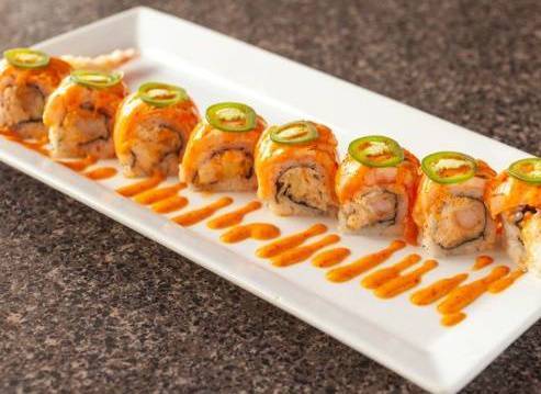 Order Seared Salmon Roll 8pcs food online from #35 store, Seattle on bringmethat.com