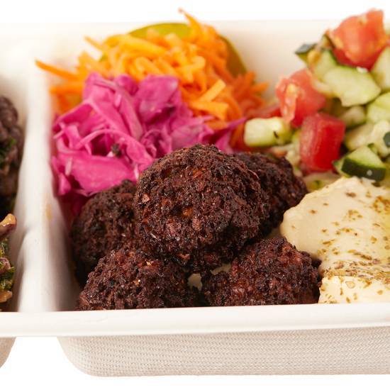 Order Chickpea Fritter Platter food online from Clover Food Lab store, Sudbury on bringmethat.com
