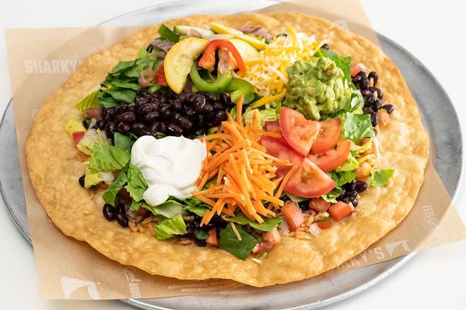 Order Tostada Salad food online from Sharky's Woodfired Mexican Grill store, Los Angeles on bringmethat.com