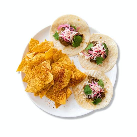 Order Steak Three Tacos food online from My Ceviche store, South Miami on bringmethat.com