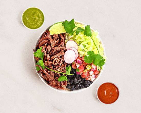 Order Shredded Beef Burrito Bowl food online from Blessed Burrito Bowls store, Sherman Oaks on bringmethat.com