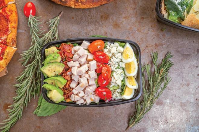 Order GF Roasted Turkey Cobb Salad food online from Pinstripes store, North Bethesda on bringmethat.com