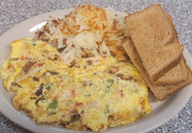 Order Country Omelette food online from Fleetwood diner store, Ann Arbor on bringmethat.com