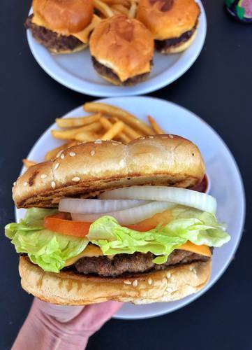 Order Cheeseburger food online from Aloha Kitchen store, Las Vegas on bringmethat.com