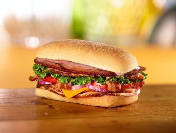 Order BBQ Smoked Stacker Sandwich food online from Honey Baked Ham store, Clarksburg on bringmethat.com