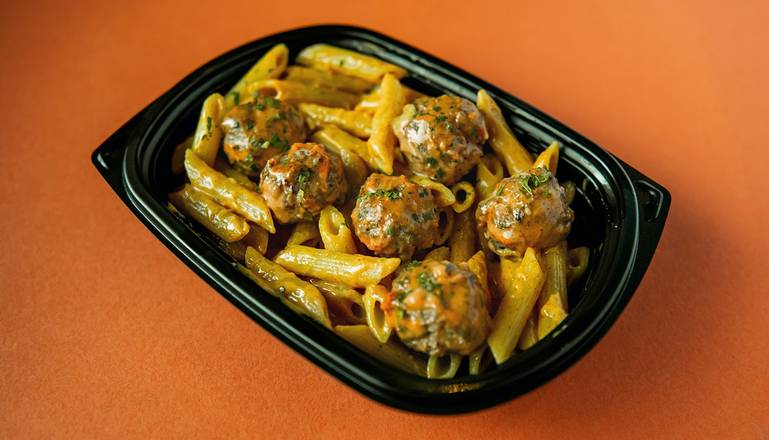 Order NASHVILLE HOT MEATBALL PENNE BOWL food online from Meatball Corner store, Honolulu on bringmethat.com