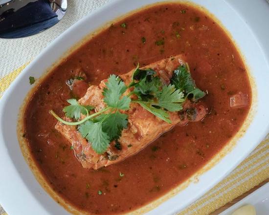 Order Sudado de Salmon and soda food online from Dr. Limon Ceviche Bar store, Miami Lakes on bringmethat.com