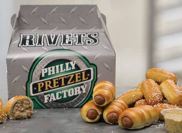 Order Family Pack (Rivet Bucket, Mini-Cheesesteaks, & Mini Dogs  food online from Philly Pretzel Factory store, New York on bringmethat.com