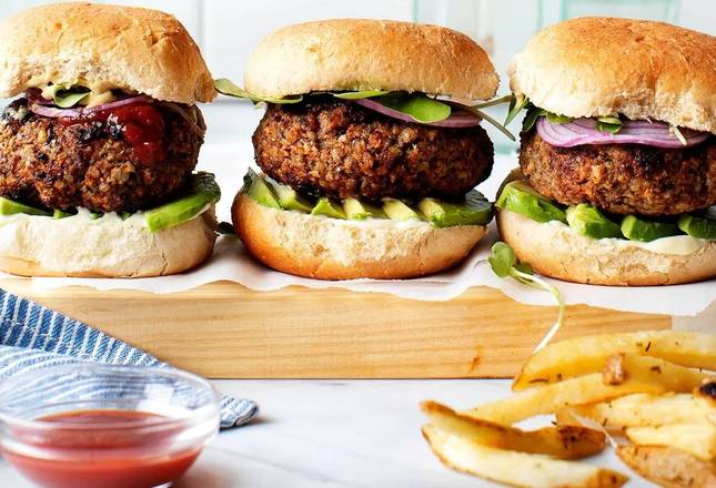 Order veggie burger  food online from Yumze Food store, Far Rockaway on bringmethat.com