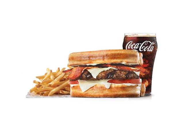 Order Frisco Angus Burger Combo food online from Hardee store, Chambersburg on bringmethat.com