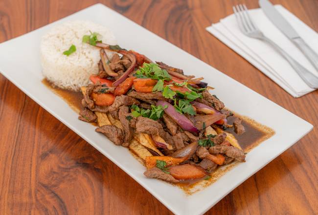 Order Lomo Saltado food online from Sabor Peruano store, Rahway on bringmethat.com