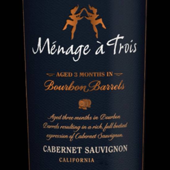 Order Menage a Trois Bourbon Barrel Cab 750ml 14.5%ABV food online from Princess Liquors store, Port Saint Lucie on bringmethat.com