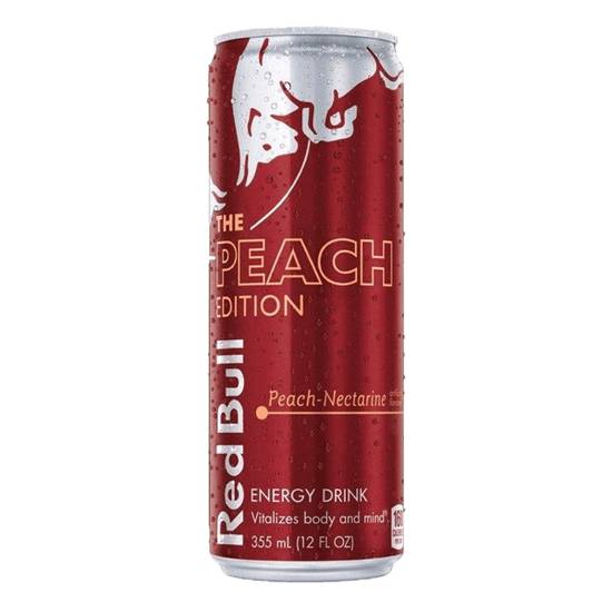 Order Red Bull Peach Edition 12oz food online from Casey store, Carter Lake on bringmethat.com