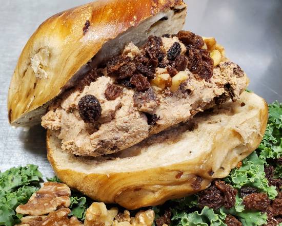 Order Cinnamon Walnut Raisin Cream Cheese on a Bagel food online from Long Island Bagel Cafe store, Scarsdale on bringmethat.com