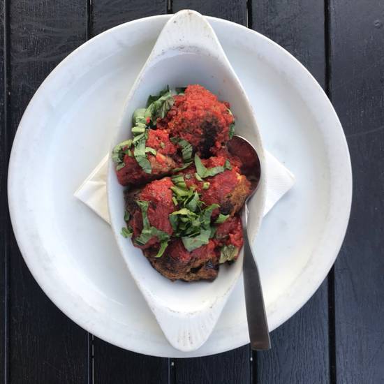 Order Vegan Meatballs food online from The Haven Pizzeria store, San Diego on bringmethat.com