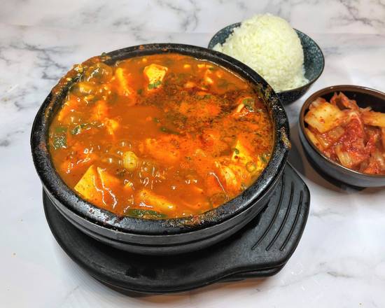 Order Beef Silken Tofu Stew food online from Korean BBQ & Rice store, Houston on bringmethat.com