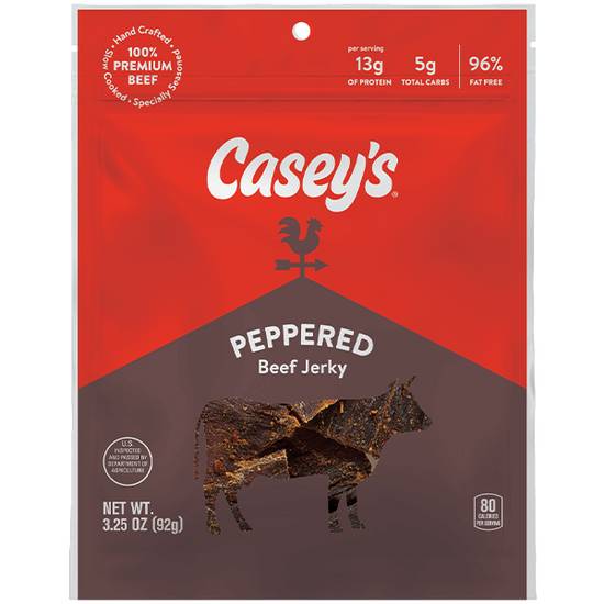 Order Casey's Peppered Beef Jerky 3.25oz food online from Casey store, Omaha on bringmethat.com