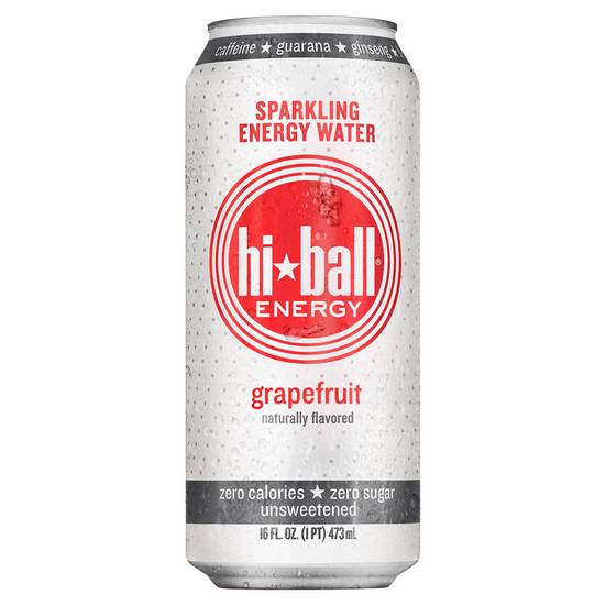 Order Hiball Grapefruit Sparkling Energy Water 16oz Can food online from Everyday Needs by Gopuff store, Coral Gables on bringmethat.com