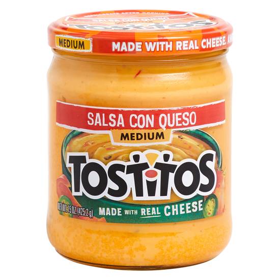 Order Tostitos Medium Salsa con Queso Dip 15oz food online from Everyday Needs by Gopuff store, Baton Rouge on bringmethat.com