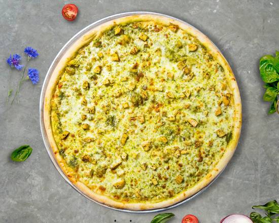 Order Chicken Pesto Pizza  food online from Late Cravings store, Brentwood on bringmethat.com