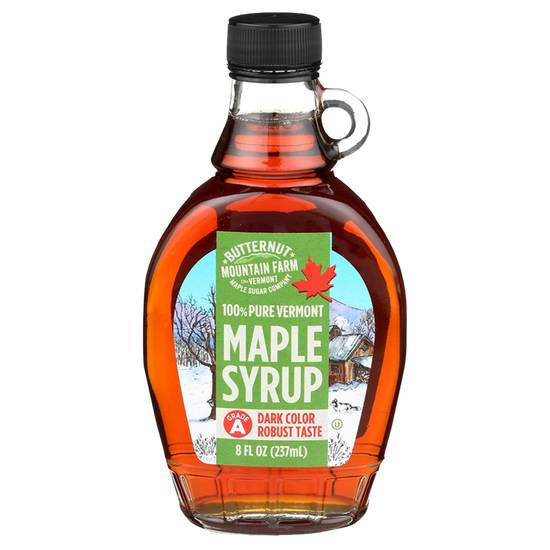Order Butternut Mountain Farm Pure Vermont Dark Grade A Maple Syrup 8oz food online from Everyday Needs by Gopuff store, Baton Rouge on bringmethat.com
