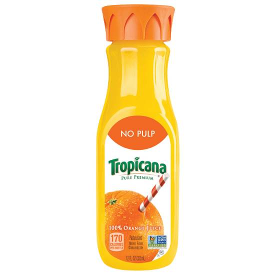Order Tropicana Pure Premium No Pulp 12oz food online from Casey store, Omaha on bringmethat.com