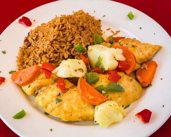 Order Steamed Red Snapper Fillet food online from Jerk Pit Tampa store, Tampa on bringmethat.com