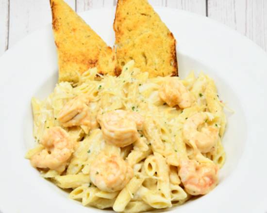 Order Pasta Alfredo with Shrimp food online from Joes Crab Shack store, Jacksonville on bringmethat.com