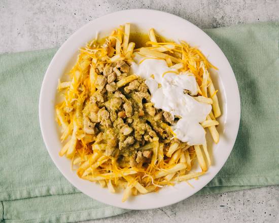 Order Chile Verde Fries  food online from Betos Mexican Restaurant store, Salt Lake City on bringmethat.com
