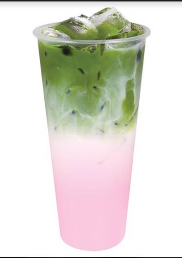 Order Rose Matcha Milk Tea food online from Boba Time store, La Palma on bringmethat.com