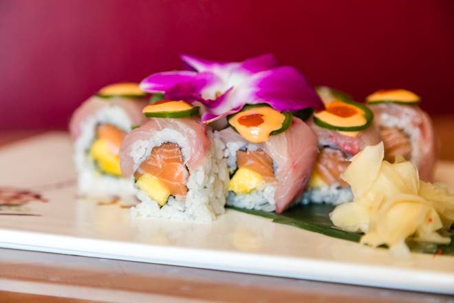 Order Dancing Yellowtail Roll food online from Fuji Sushi Asian Cuisine store, La Porte on bringmethat.com