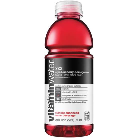 Order Vitaminwater Xxx, Electrolyte Enhanced Water W/ Vitamins, Acai-Blueberry-Pomegranate Drink, 20 OZ food online from Cvs store, MARTINEZ on bringmethat.com