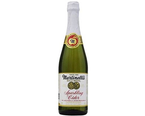 Order Martinelli's Gold Medal Sparkling Cider -25.4 fl oz Glass Bottle food online from Claudia's Flowers store, North Miami on bringmethat.com