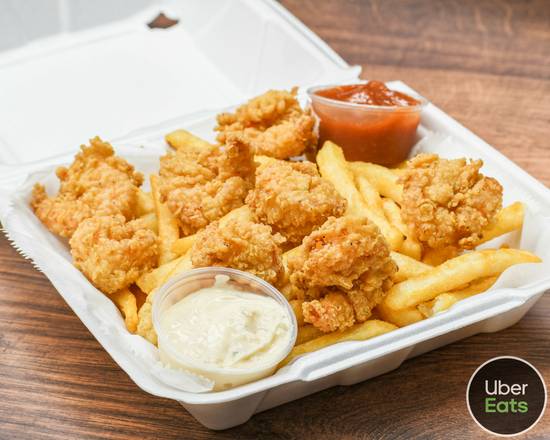 Order Fried Shrimp Basket (8 pcs) food online from Danny Philly Steaks and Tho store, Charleston on bringmethat.com