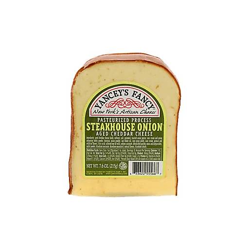 Order Yancey's Steakhouse Onion Cheddar 7.6oz food online from Everyday Needs by Gopuff store, Thousand Oaks on bringmethat.com