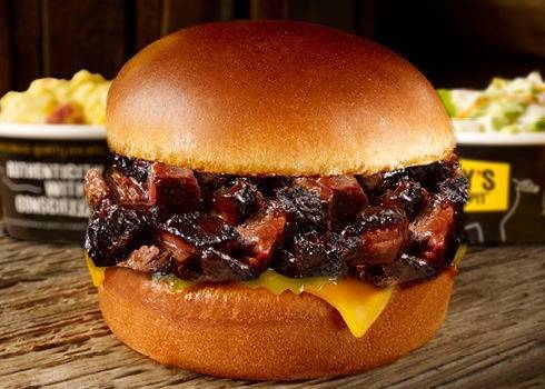 Order Brisket Burnt Ends Sandwich Plate. food online from Dickey Barbecue Pit store, Orlando on bringmethat.com