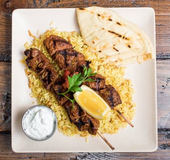 Order Lamb Souvlaki food online from The Great Greek Mediterranean Grill store, Westminster on bringmethat.com