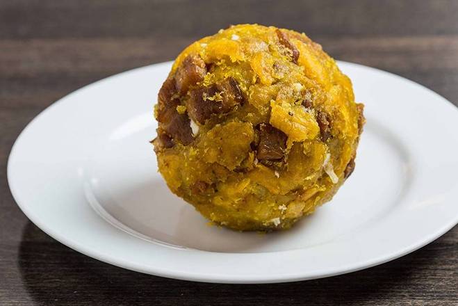 Order Bolon de Verde Chicharron food online from El Guayaquileno Restaurant store, Elmhurst on bringmethat.com